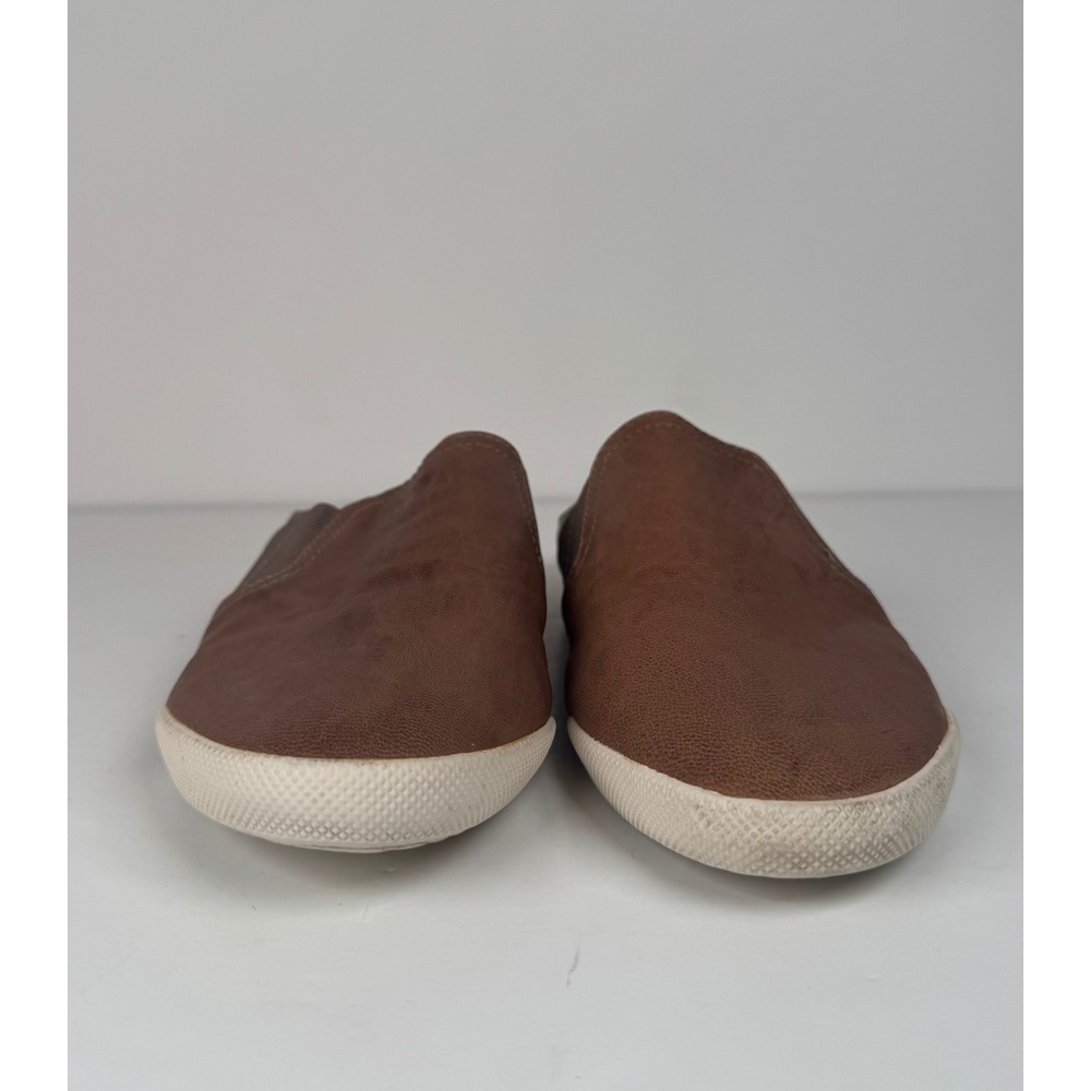 Frye Melanie Gore Mules Brown Leather Slip On Flat Casual Shoes Women's Size 9M - Picture 5 of 8